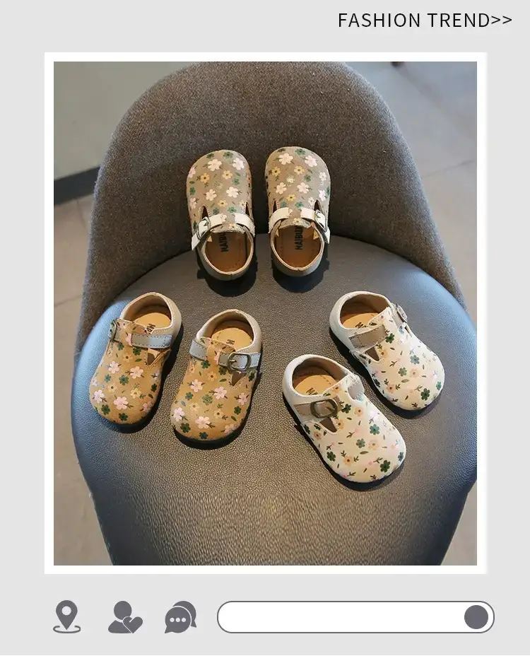 Baby Girl Floral Birkenstock Shoes Soft Soled — feature 7