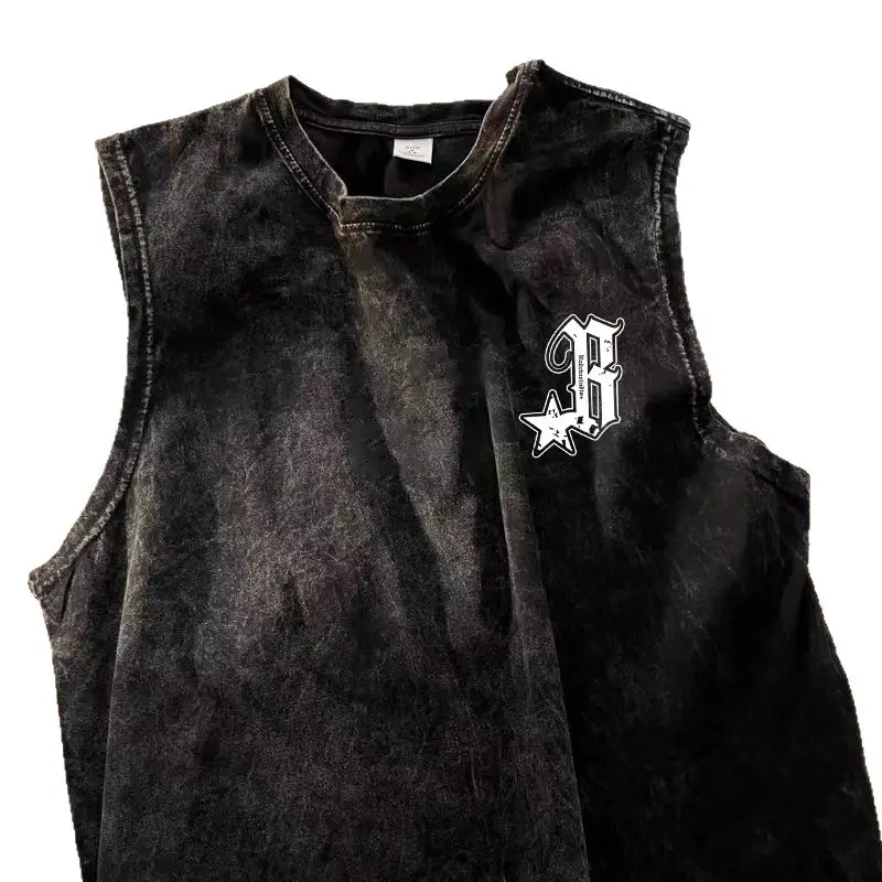 Cross-Border Ozone Kids Sleeveless T-Shirt Black