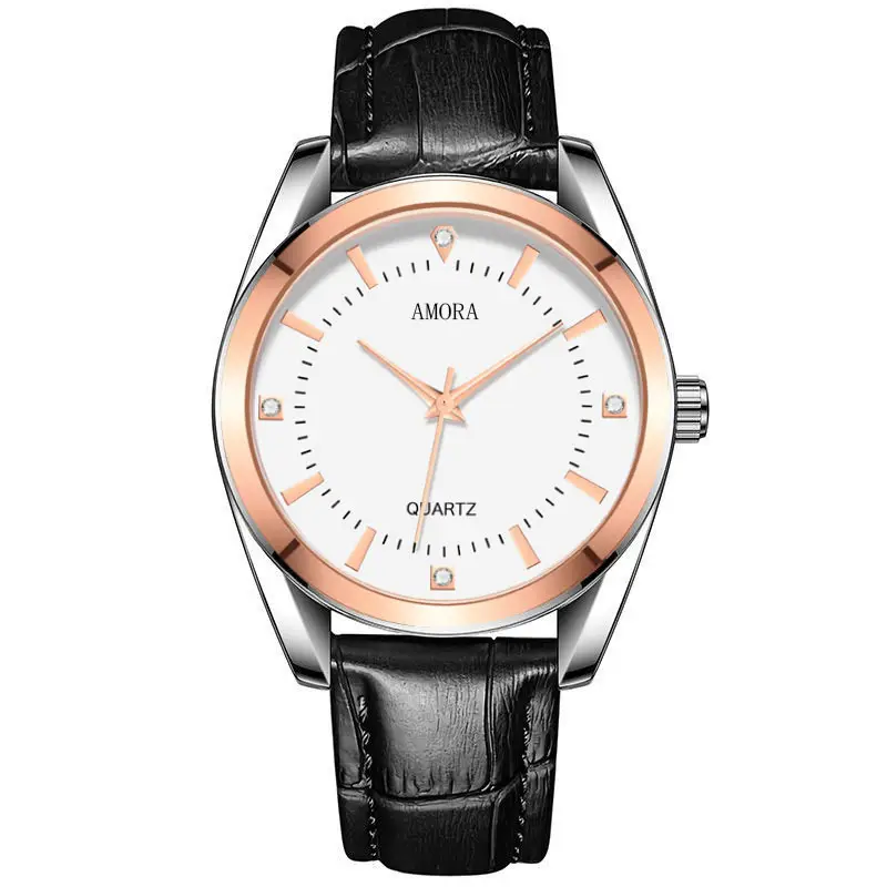 Women's Live Broadcast Watch Brown Black Leather Belt - Image 7