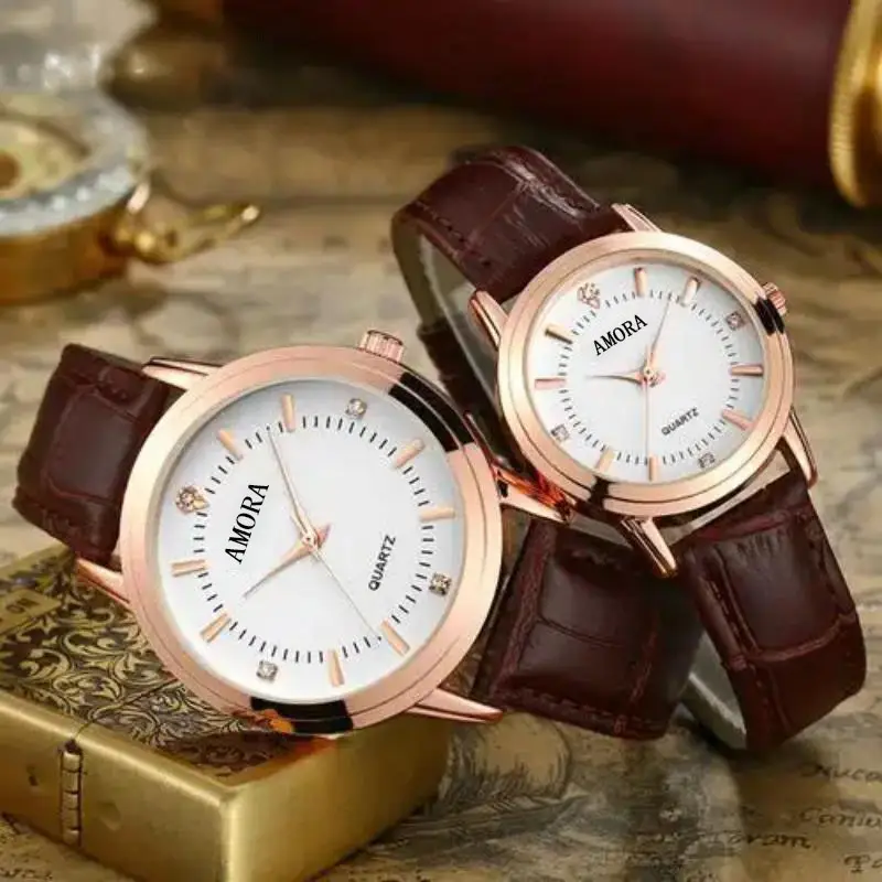 Women's Live Broadcast Watch Brown Black Leather Belt — feature 7