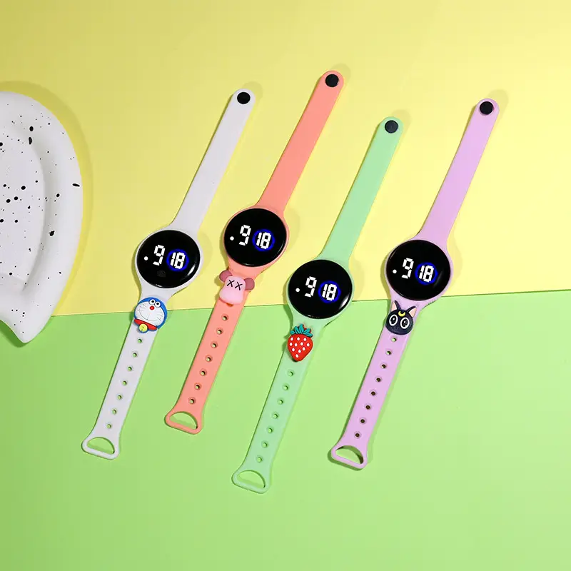 Touch Screen Waterproof Luminous Round Watch for Girls