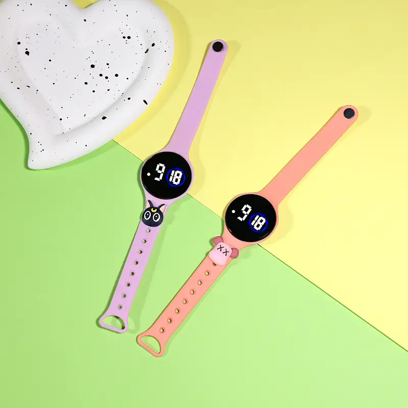 Touch Screen Waterproof Luminous Round Watch for Girls