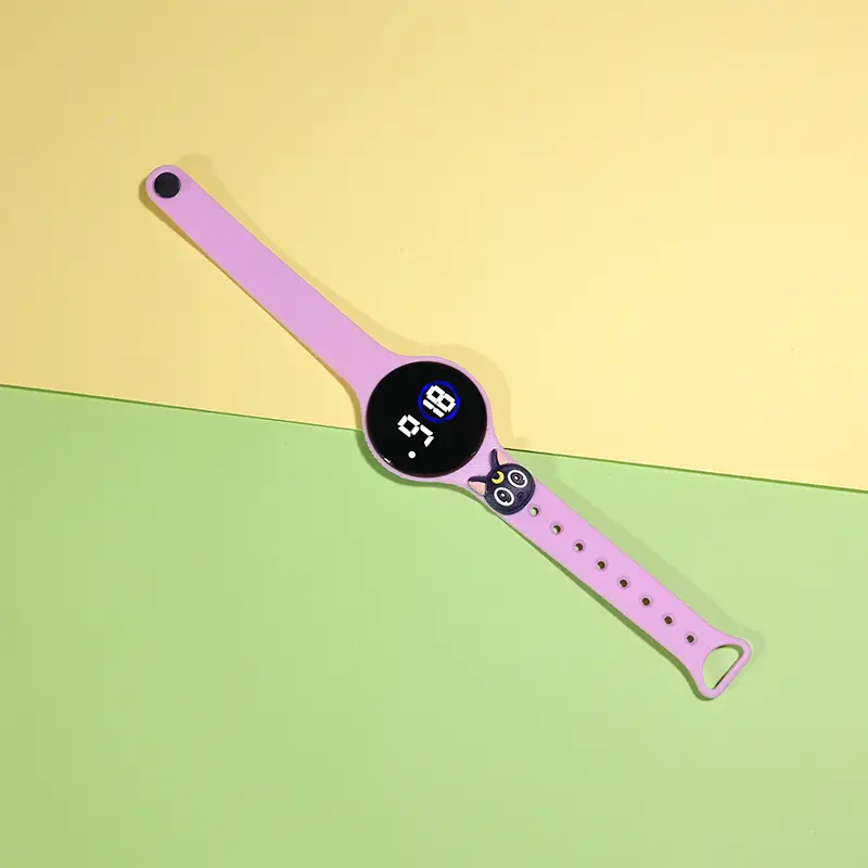Touch Screen Waterproof Luminous Round Watch for Girls