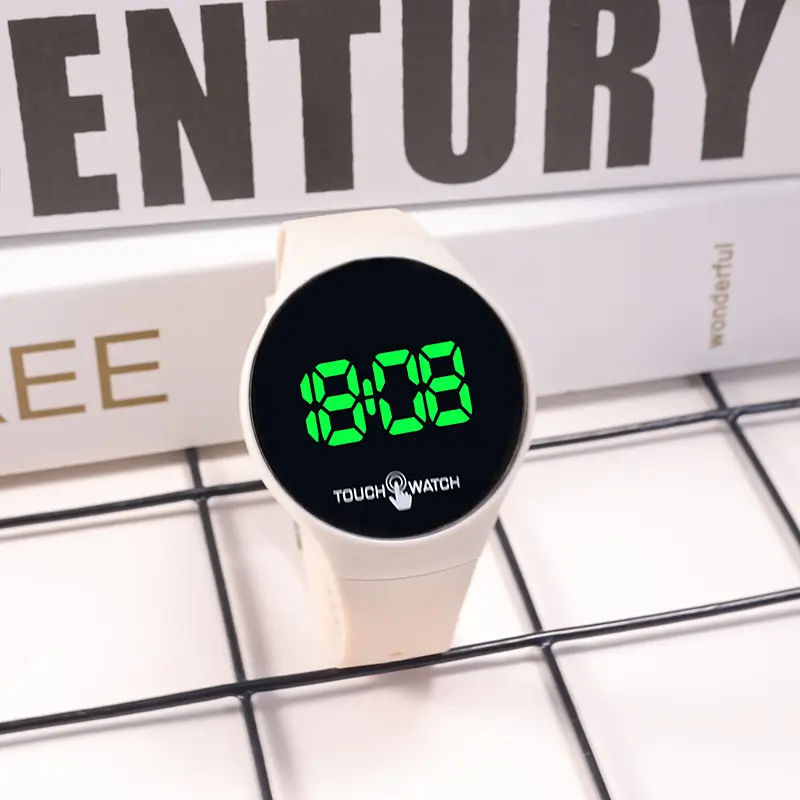 Korean Style Touch Screen Green LED Watch - Image 8