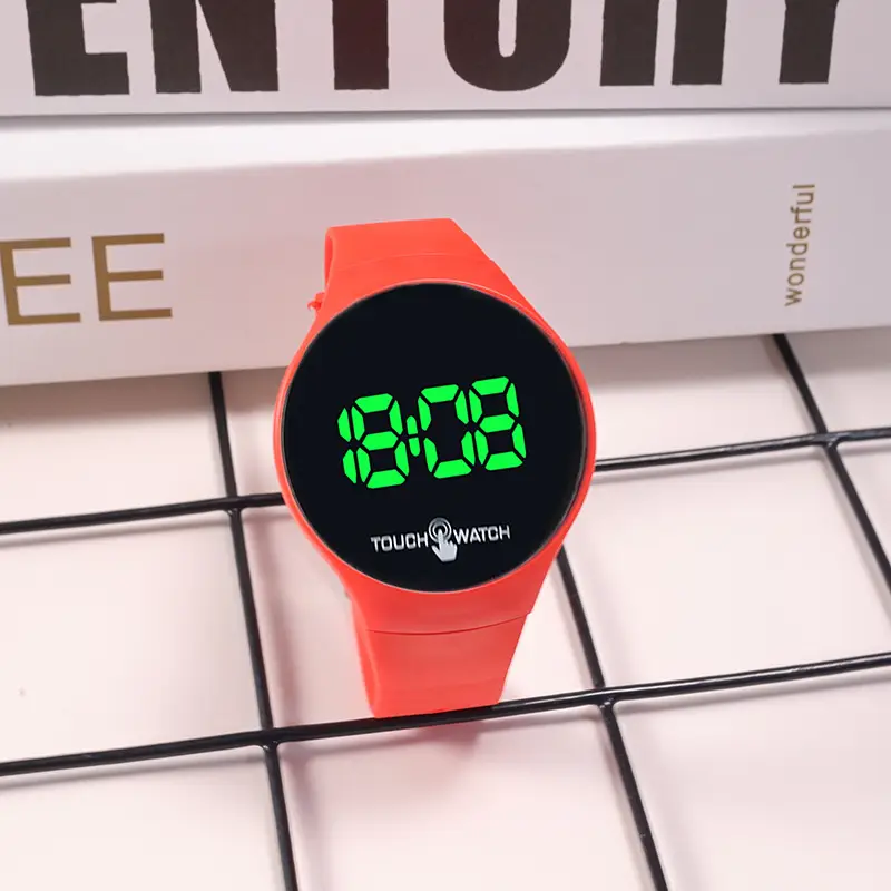 Korean Style Touch Screen Green LED Watch - Image 9