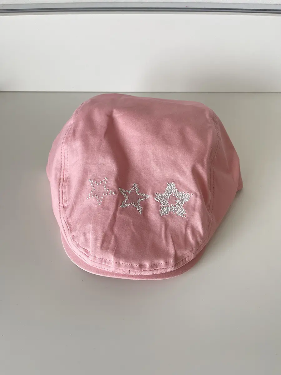 Women Star Embroidered Beret Caps Large Circumference