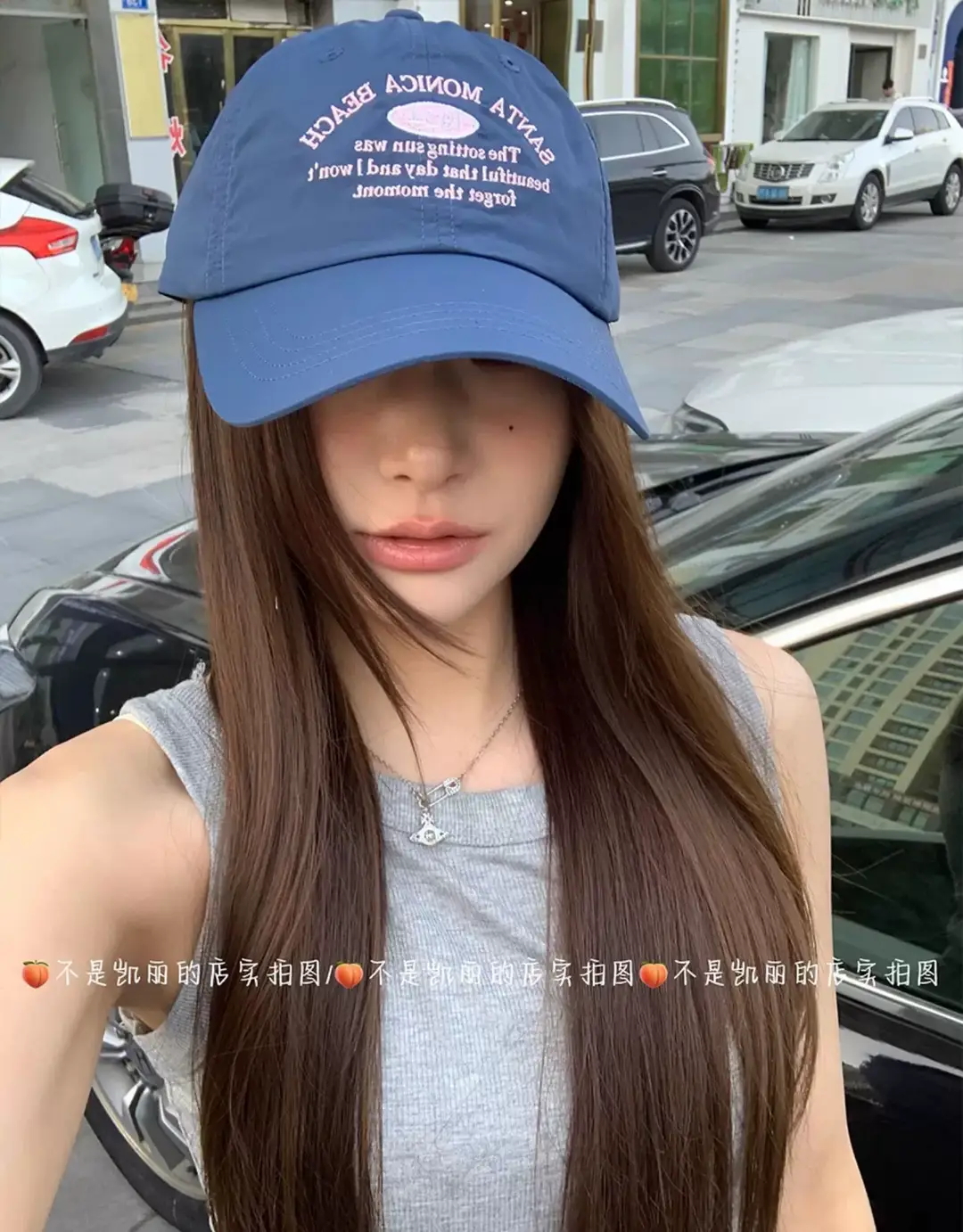 Women Blue Letter Cap Summer Face Slim Baseball Cap — feature 31
