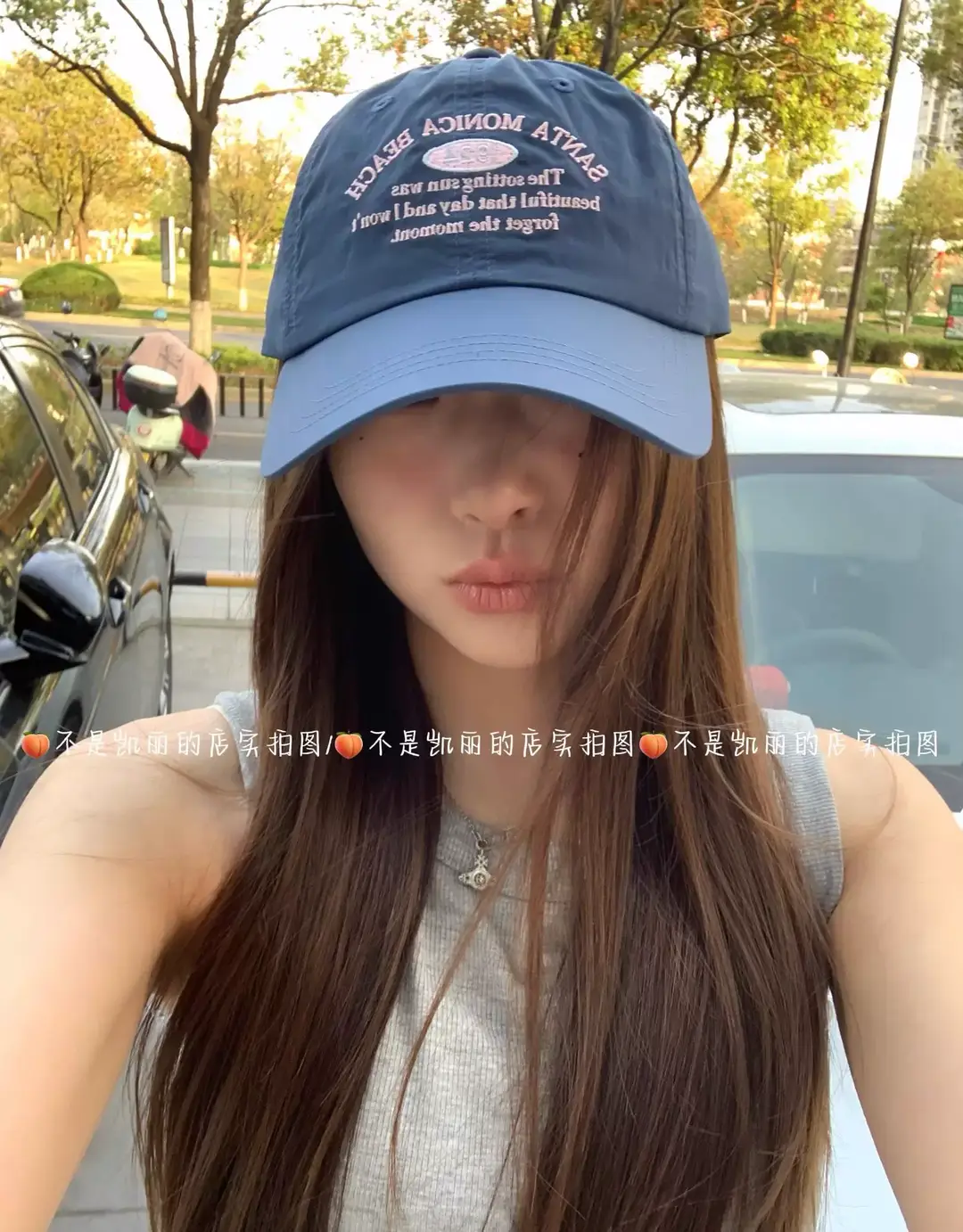 Women Blue Letter Cap Summer Face Slim Baseball Cap — feature 33