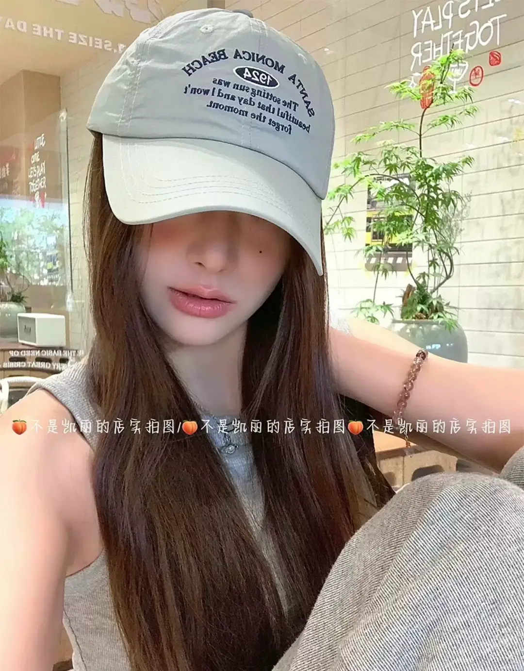 Women Blue Letter Cap Summer Face Slim Baseball Cap — feature 5
