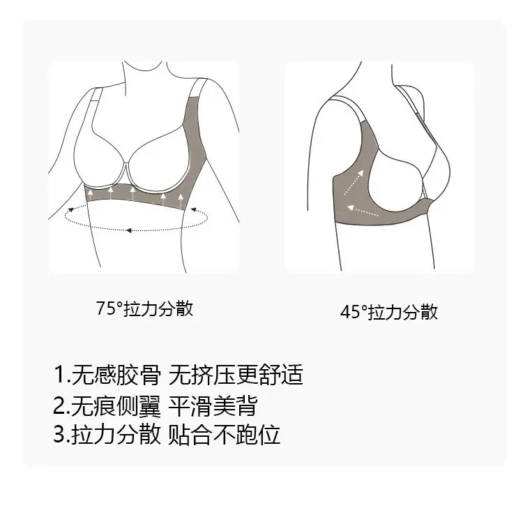 Contouring Cup, Adjustable Anti-Sagging, Breast-Retracting, Seamless Bra, Soft Support, Push-Up, Large Size, Full-Cup Bra — feature 9