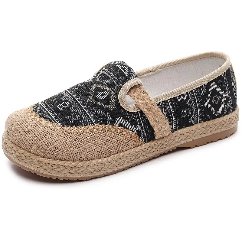 New Old Beijing Cloth Shoes Summer Women's Retro Soft-Soled Non-Slip Mesh Embroidered Shoes One-Legged Lazy Flat Slippers - Image 9