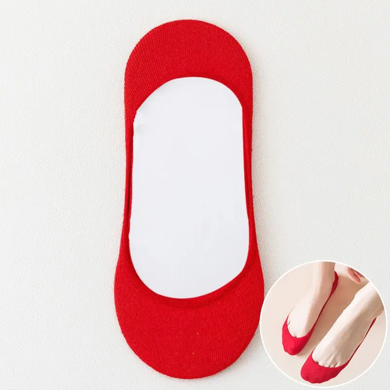 Wedding Socks Festive Wedding Couple Socks Bright Red Ultra-Low Cut Socks Wedding Shoes Invisible for the Year of Birth — feature 10