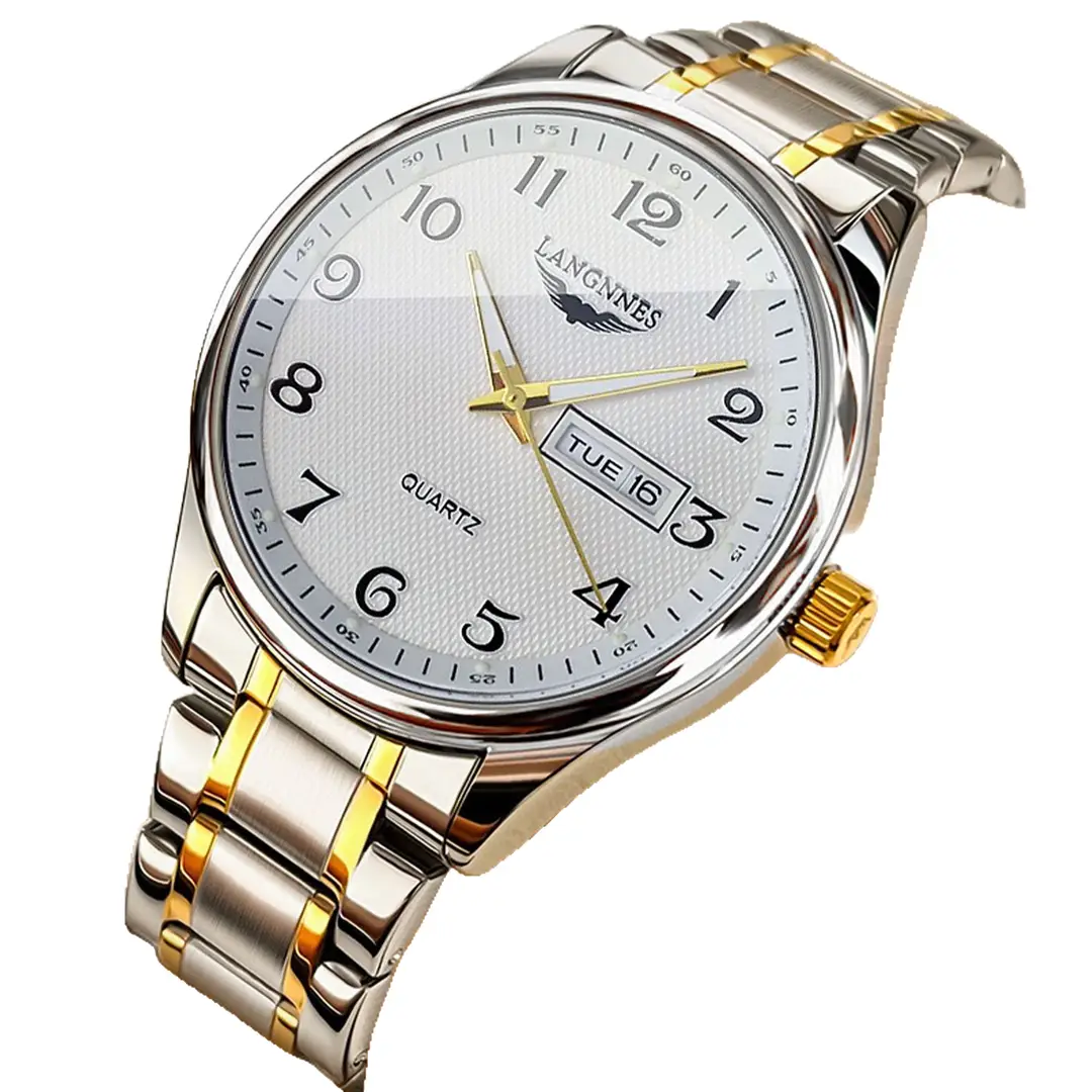 Dual Calendar Week Men's Watch Swiss Non-Mechanical Watch Fashion Watch Brand High-End Fully Automatic Quartz Watch