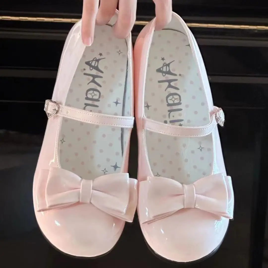 Sweet Sweetheart Story Lolita Heart-Warming Round Lolita Cute Bow Low Heel Round Toe Lo Shoes for Women — feature 18