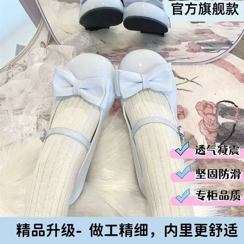 Sweet Sweetheart Story Lolita Heart-Warming Round Lolita Cute Bow Low Heel Round Toe Lo Shoes for Women — feature 5