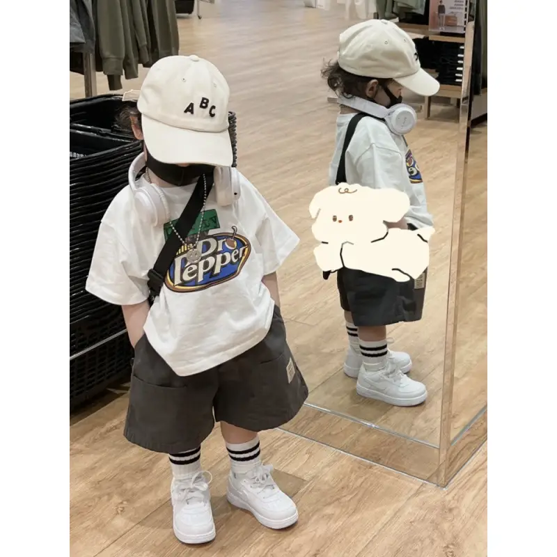 Jiaru Meng Boys White Cotton Summer Suit 2025 - Image 4