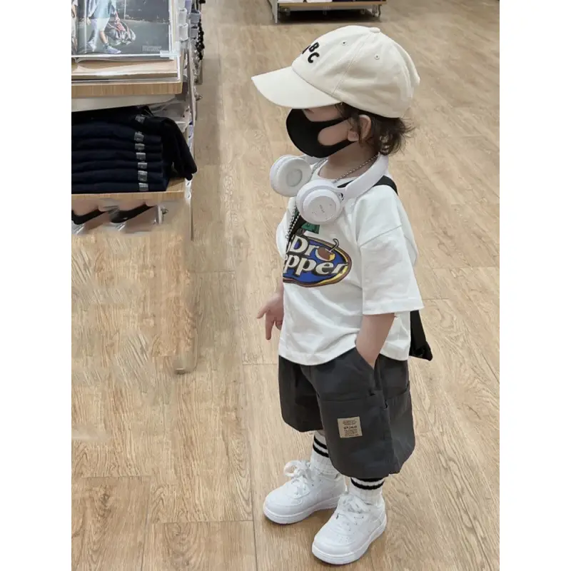 Jiaru Meng Boys White Cotton Summer Suit 2025 - Image 7