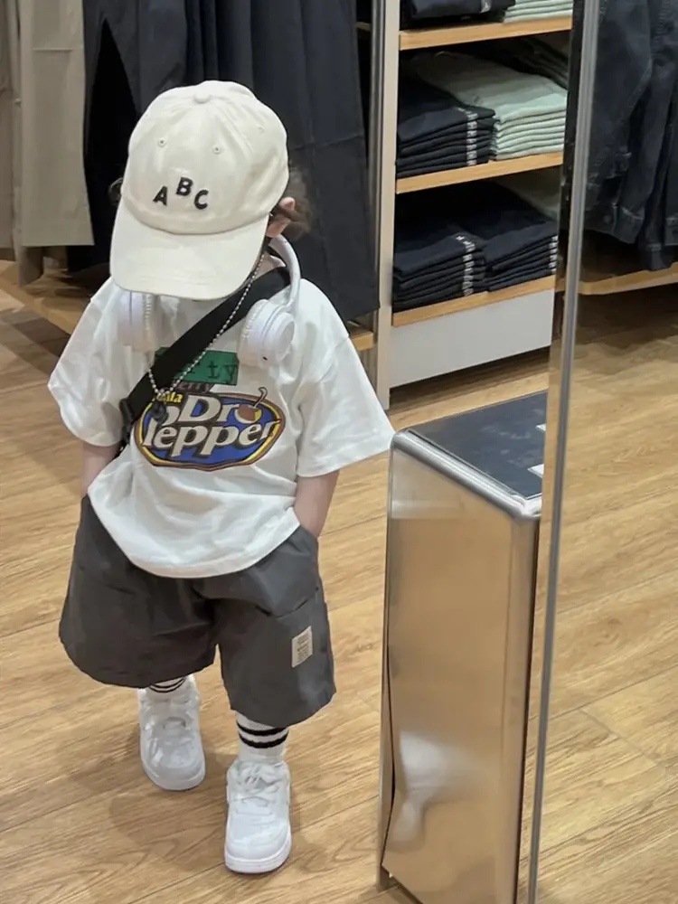 Jiaru Meng Boys White Cotton Summer Suit 2025 — feature 7