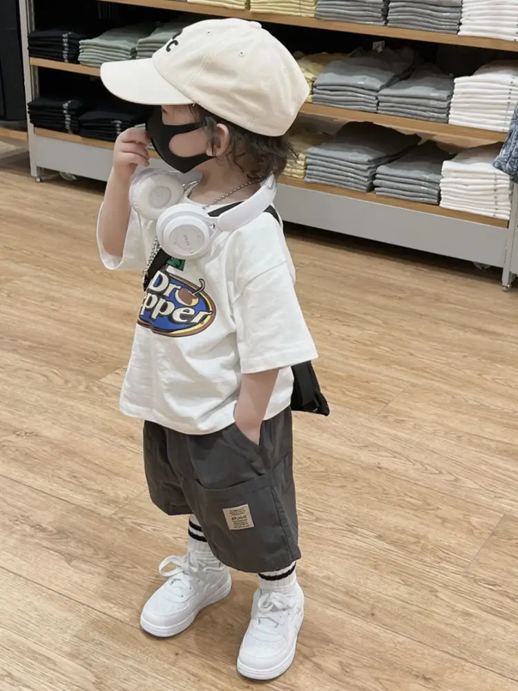 Jiaru Meng Boys White Cotton Summer Suit 2025 — feature 8