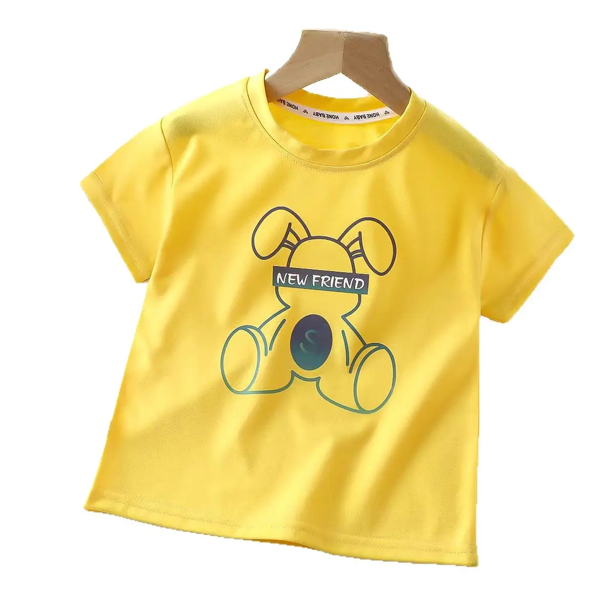 2025 Pink Cartoon Short Sleeve T-Shirt for Kids - Image 5