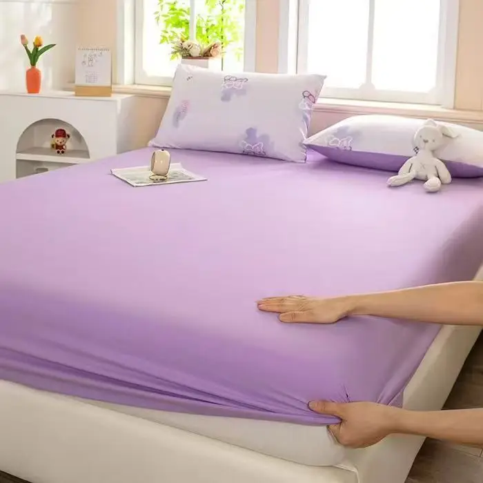 Solid Color Brushed Cotton Duvet Cover, Comfortable and Skin-Friendly, Single/Double Bed Cover, Dustproof Protective Bedding Wholesale
