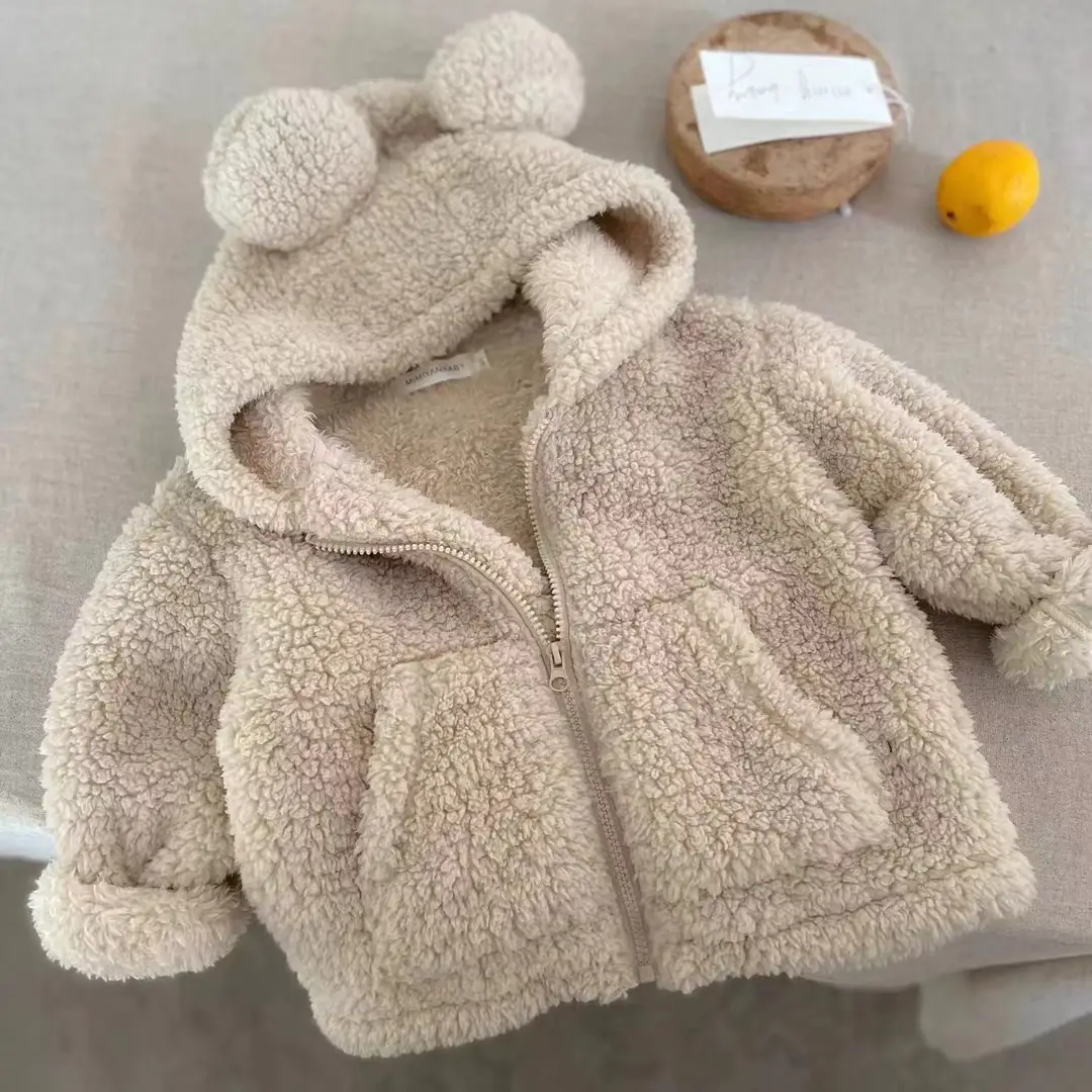 Children's Outwears, Autumn and Winter New Products, Boys and Girls' Stand-Up Fur Sweater Jackets, Kidsren's Clothing, Pure Color Zipper Shirts, Trendyy and Fashionable — feature 2