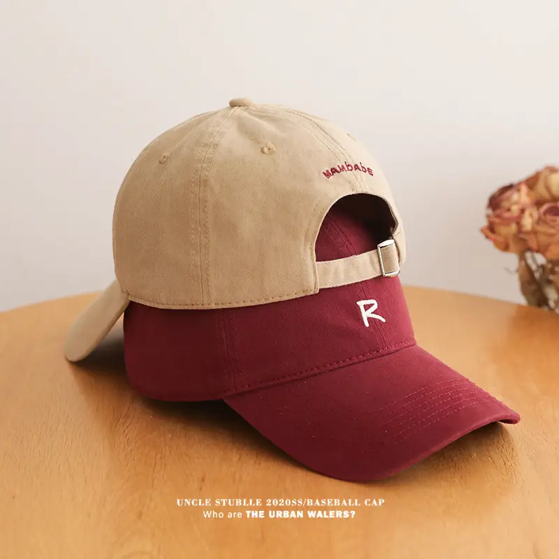 Uncle Stubble R Logo Baseball Cap Beige Men Women — feature 10