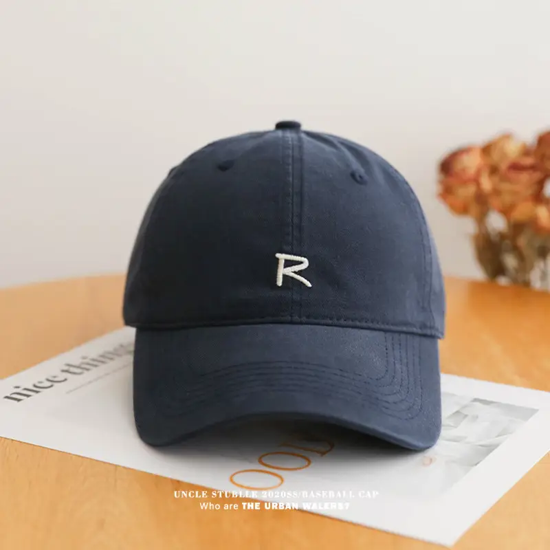 Uncle Stubble R Logo Baseball Cap Beige Men Women — feature 19