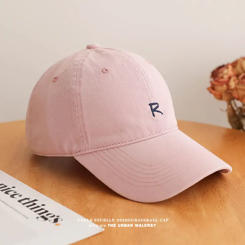 Uncle Stubble R Logo Baseball Cap Beige Men Women — feature 5