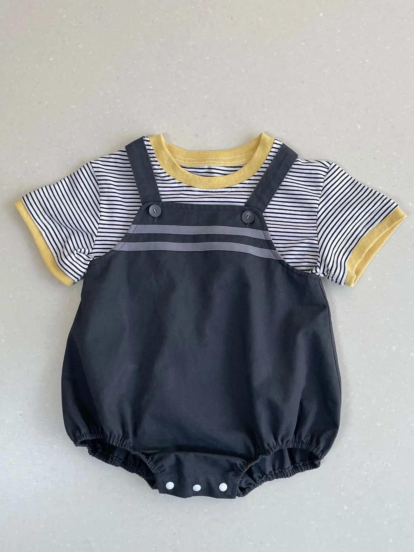 Galakoko Boys Summer Pure Color Crawling Clothes — feature 11