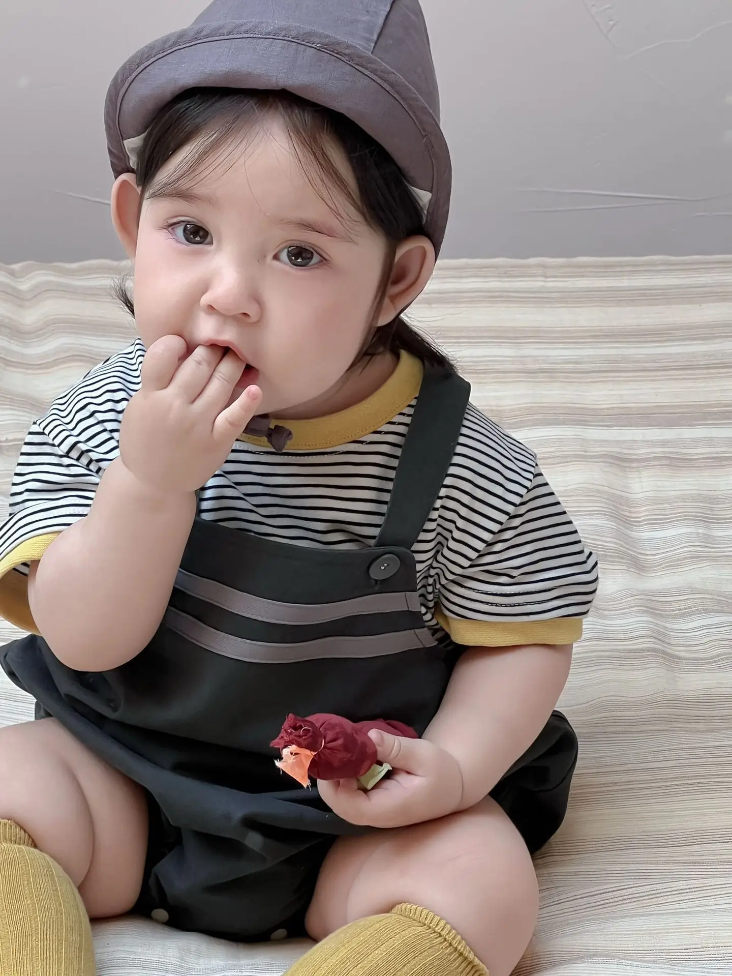 Galakoko Boys Summer Pure Color Crawling Clothes — feature 14