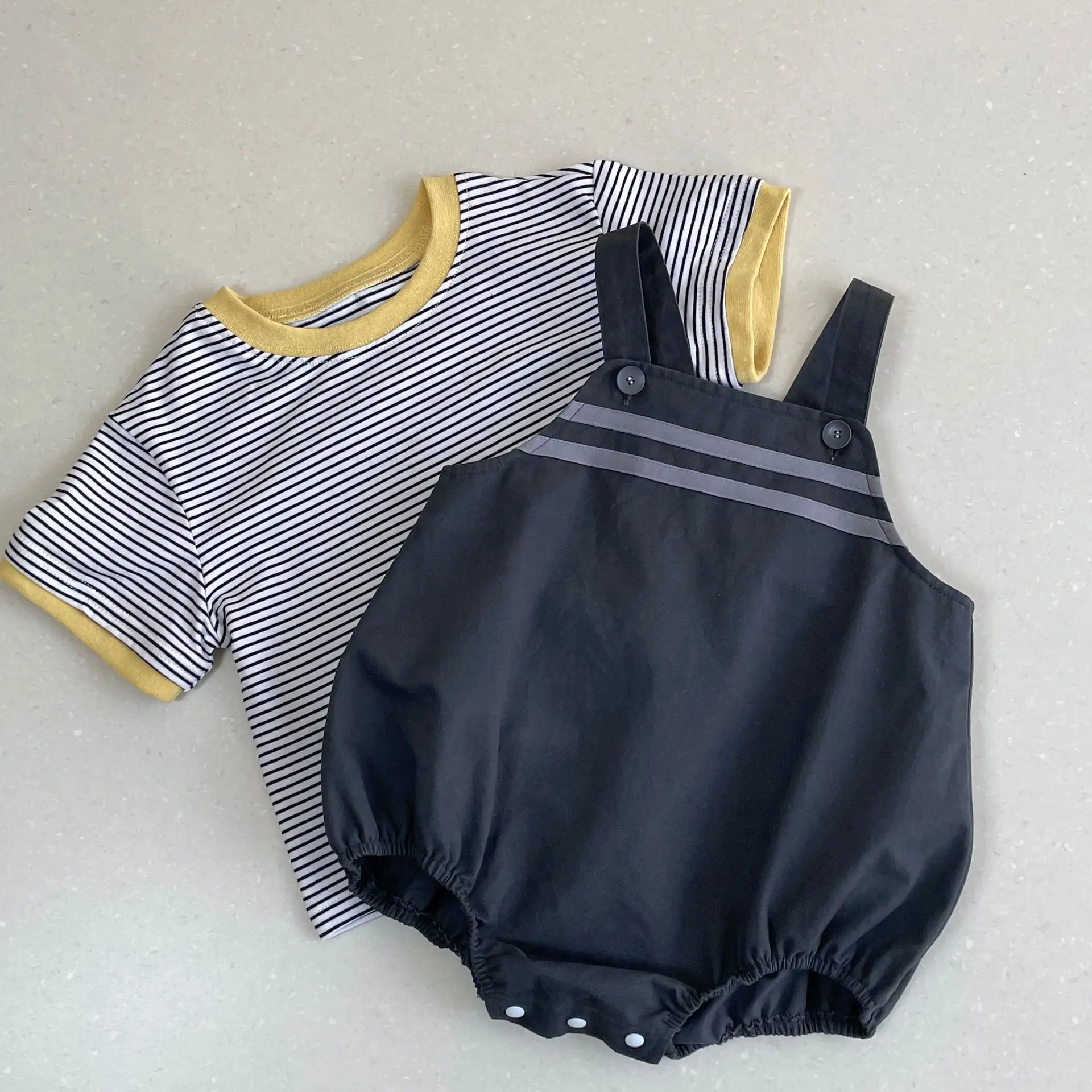 Galakoko Boys Summer Pure Color Crawling Clothes — feature 2