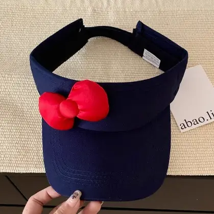 Kitty Bow Hat for Women Summer Sun Protection - Image 9