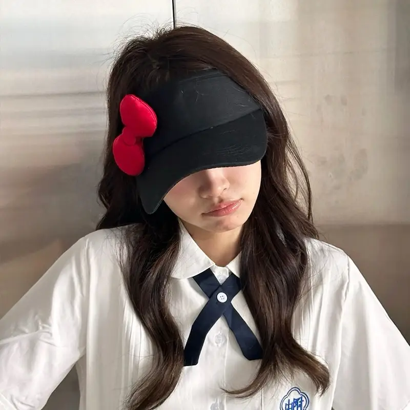 Kitty Bow Hat for Women Summer Sun Protection - Image 4