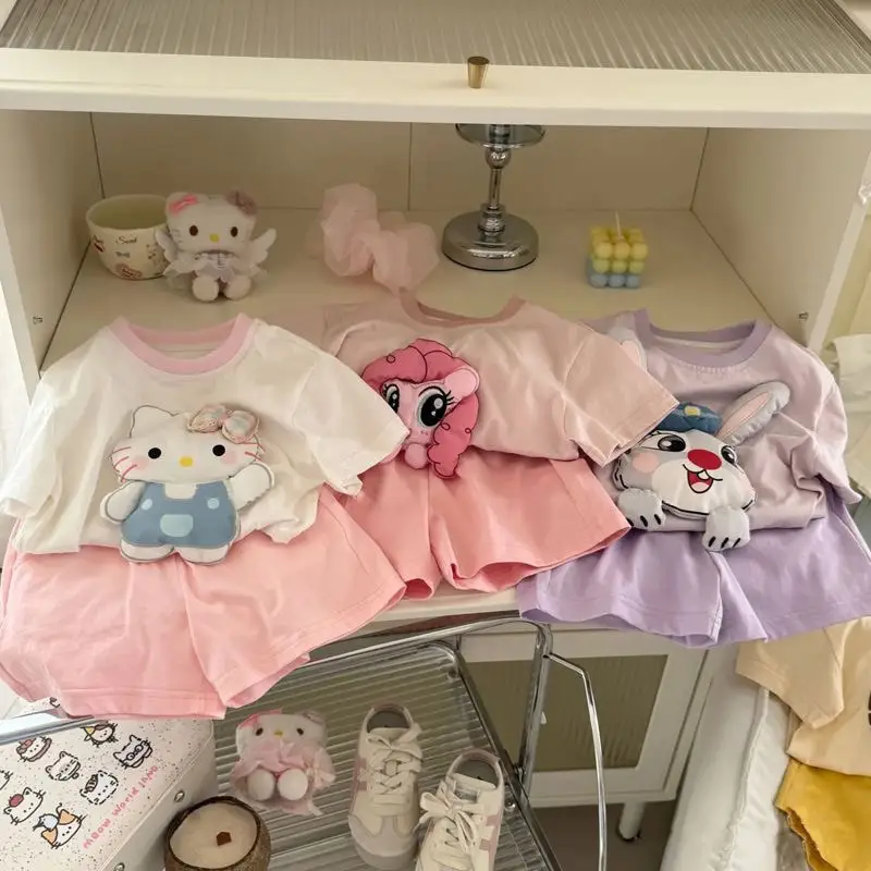 Kids Korean Cartoon Cotton T-Shirts Summer Wear - Image 6