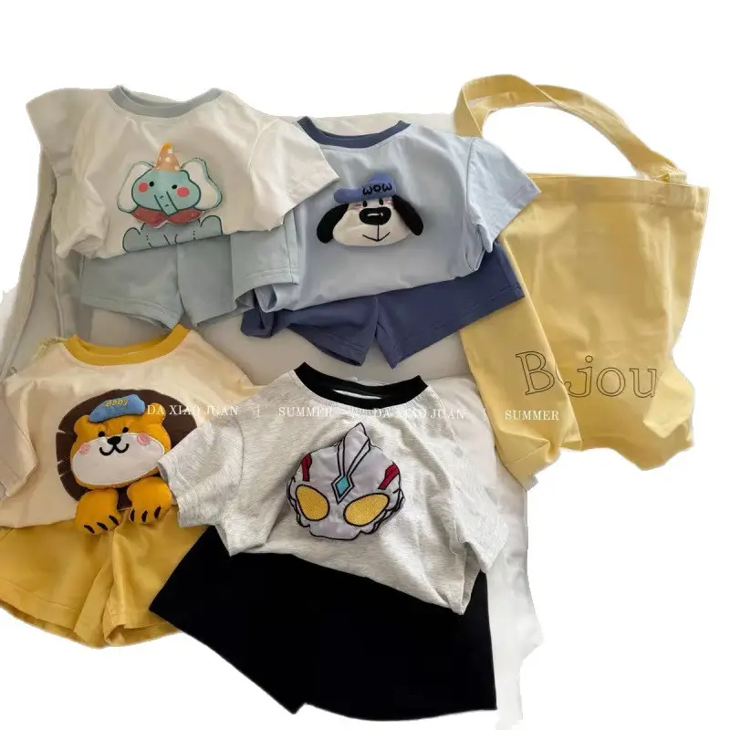 Kids Korean Cartoon Cotton T-Shirts Summer Wear - Image 8
