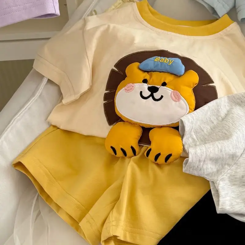 Kids Korean Cartoon Cotton T-Shirts Summer Wear — feature 13