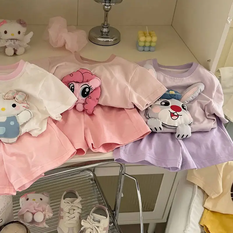 Kids Korean Cartoon Cotton T-Shirts Summer Wear — feature 2