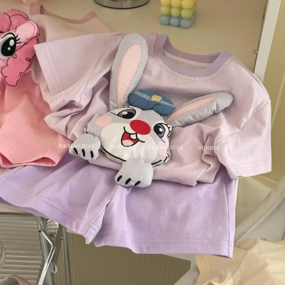 Kids Korean Cartoon Cotton T-Shirts Summer Wear — feature 3