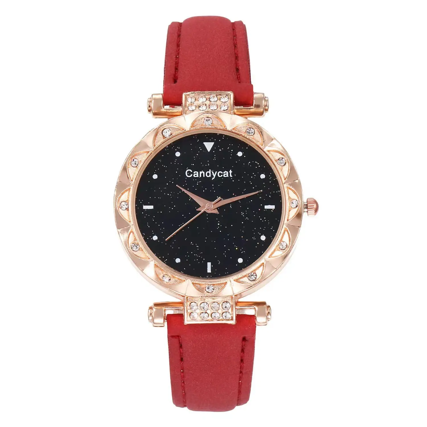 Candycat Starry Sky Rose Gold Watch Black Strap - Image 30
