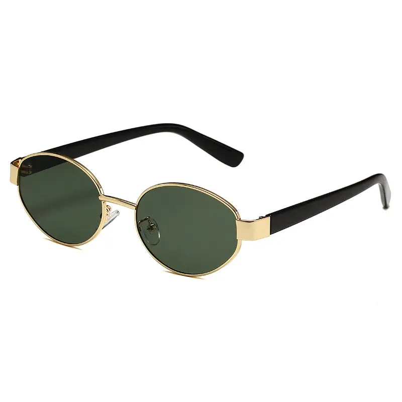 New Fashion Metal Oval Sunglasses for Women - Image 4