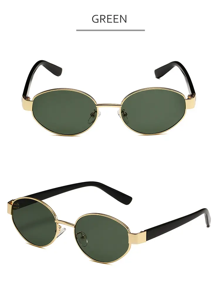 New Fashion Metal Oval Sunglasses for Women — feature 10