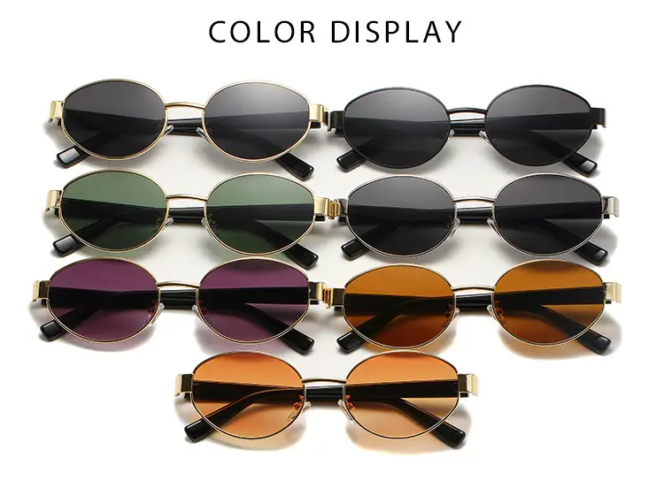 New Fashion Metal Oval Sunglasses for Women — feature 4