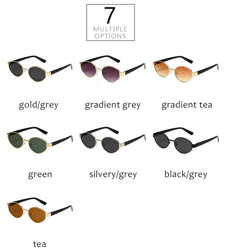 New Fashion Metal Oval Sunglasses for Women — feature 6