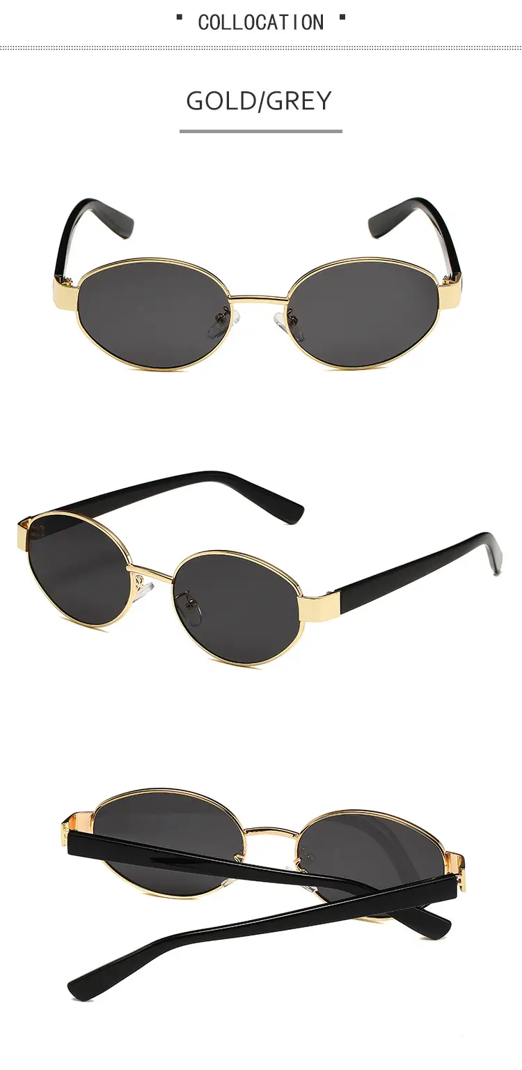 New Fashion Metal Oval Sunglasses for Women — feature 7