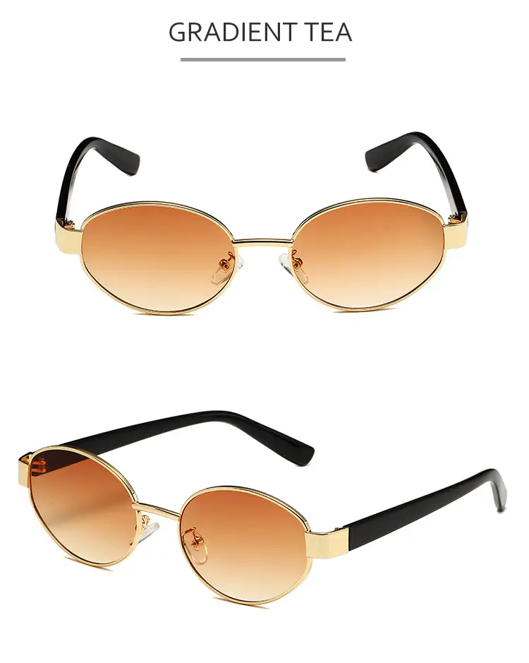 New Fashion Metal Oval Sunglasses for Women — feature 9