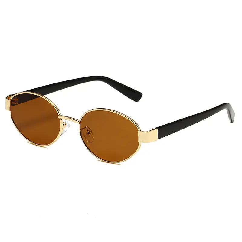New Fashion Metal Oval Sunglasses for Women - Image 7