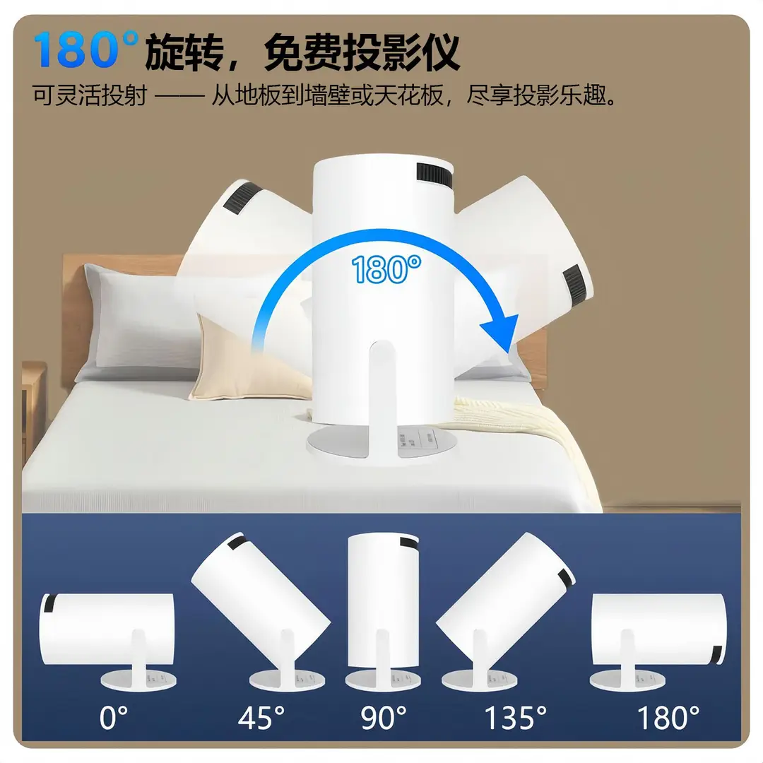 Hy300 Mini Projector Supports 1080P Wireless Screen Projection 4K Hd Portable Home Projector Upgraded Version - Image 6