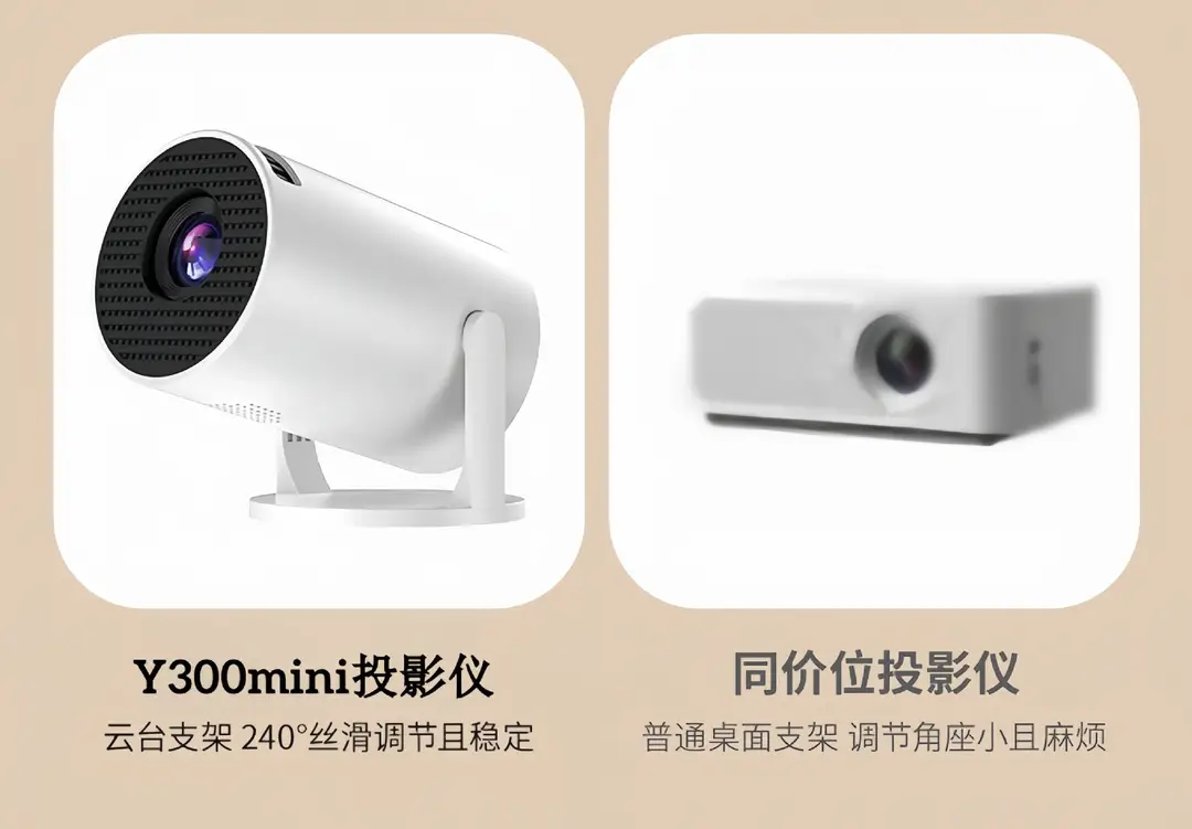 Hy300 Mini Projector Supports 1080P Wireless Screen Projection 4K Hd Portable Home Projector Upgraded Version — feature 6