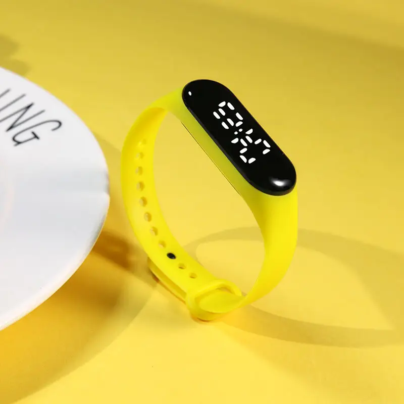 Yellow Touchless Digital Watch for Women Men - Image 2
